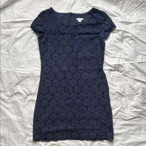 Xhilaration Navy Floral Lace Mini Dress